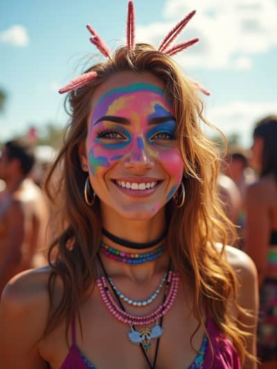 AI photography example 39 - music festival photos generated by artificial intelligence