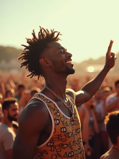 AI photography example 44 - music festival photos generated by artificial intelligence