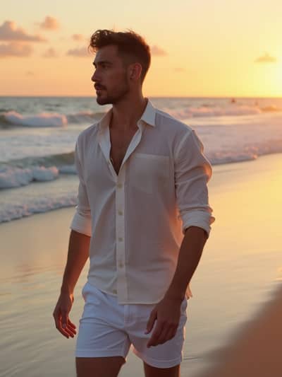 AI photography example 4 - mykonos nights photos generated by artificial intelligence