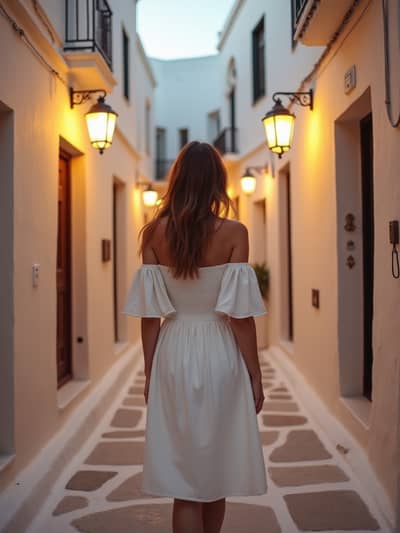 AI generated mykonos nights photo example 6 - Professional mykonos nights photography by PhotoForge