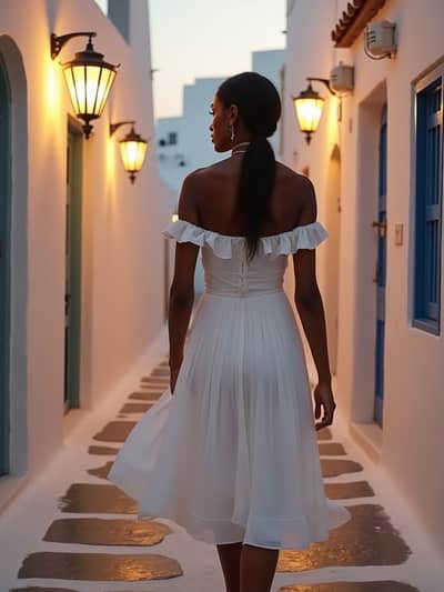 Professional mykonos nights AI photo 7 - High quality artificial intelligence photography