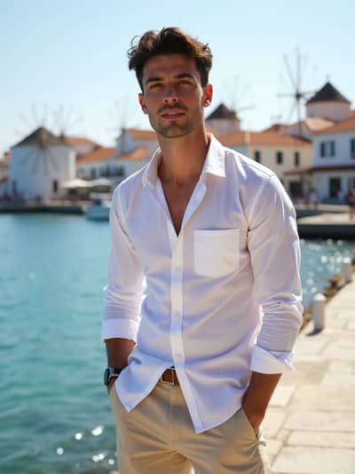 PhotoForge AI mykonos nights photo sample 15 - Studio quality AI generated photography