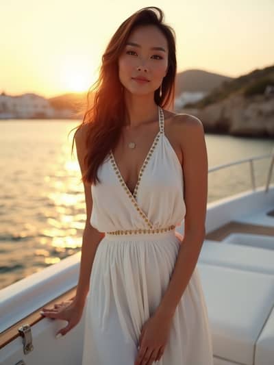 AI photography example 29 - mykonos nights photos generated by artificial intelligence