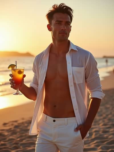 Professional mykonos nights AI photo 37 - High quality artificial intelligence photography