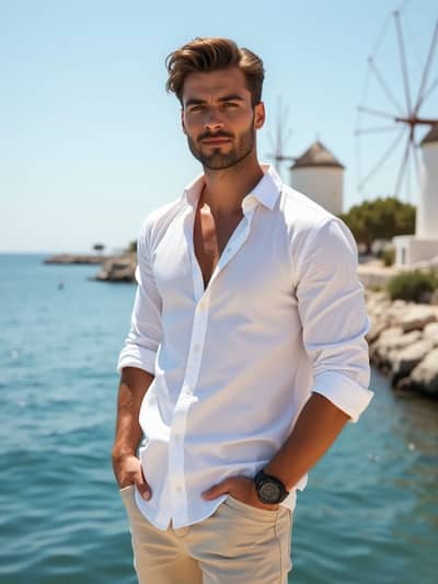PhotoForge AI mykonos nights photo sample 50 - Studio quality AI generated photography