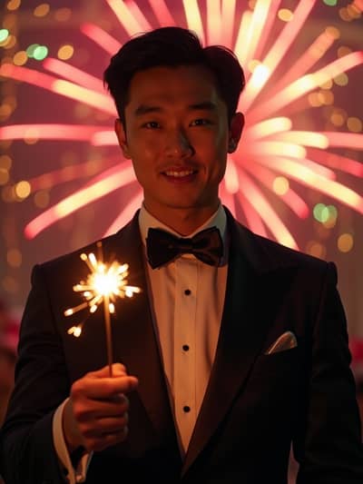 AI photography example 9 - new years eve photos generated by artificial intelligence