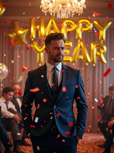 AI generated new years eve photo example 11 - Professional new years eve photography by PhotoForge