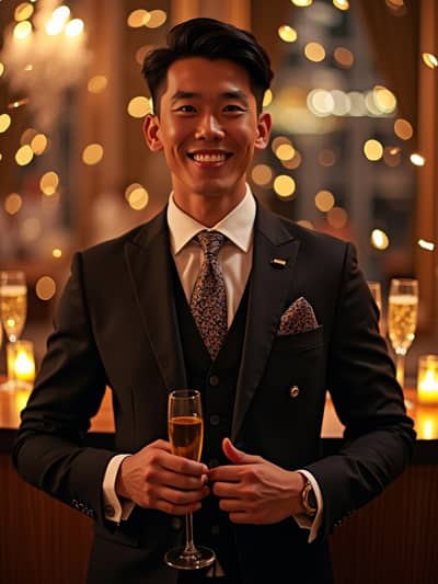 AI photography example 49 - new years eve photos generated by artificial intelligence