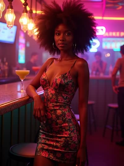 AI photography example 14 - nightlife photos generated by artificial intelligence
