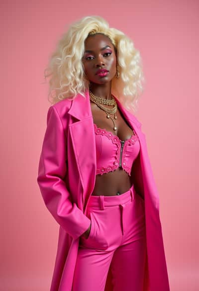 AI photography example 19 - pink doll photos generated by artificial intelligence