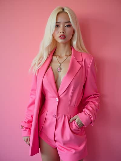 AI generated pink doll photo example 46 - Professional pink doll photography by PhotoForge