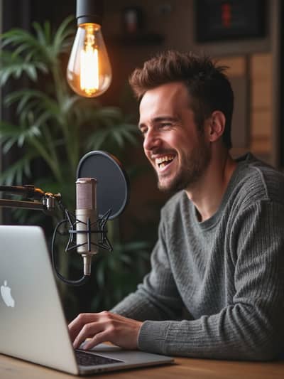 Professional podcast host AI photo 7 - High quality artificial intelligence photography