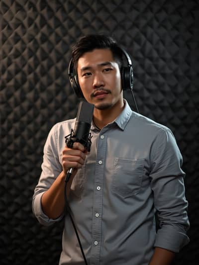 Professional podcast host AI photo 12 - High quality artificial intelligence photography