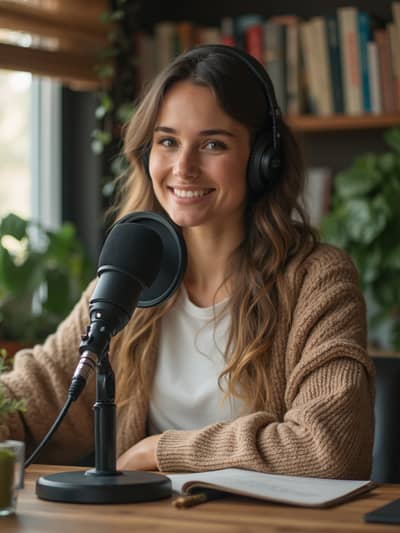 AI photography example 14 - podcast host photos generated by artificial intelligence