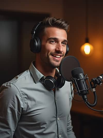 Professional podcast host AI photo 17 - High quality artificial intelligence photography