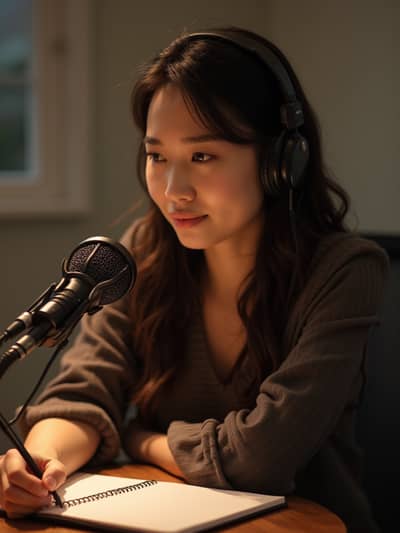 Professional podcast host AI photo 22 - High quality artificial intelligence photography