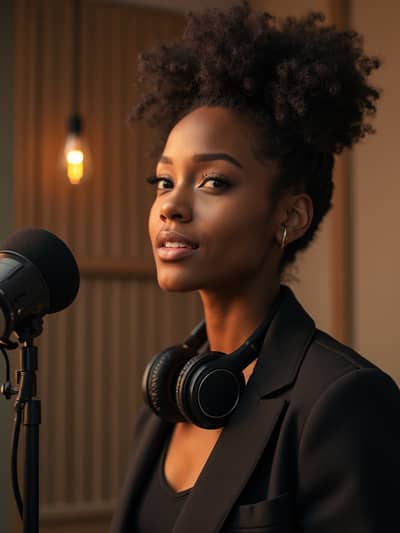 Professional podcast host AI photo 27 - High quality artificial intelligence photography