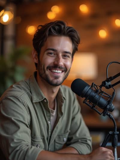 Professional podcast host AI photo 37 - High quality artificial intelligence photography