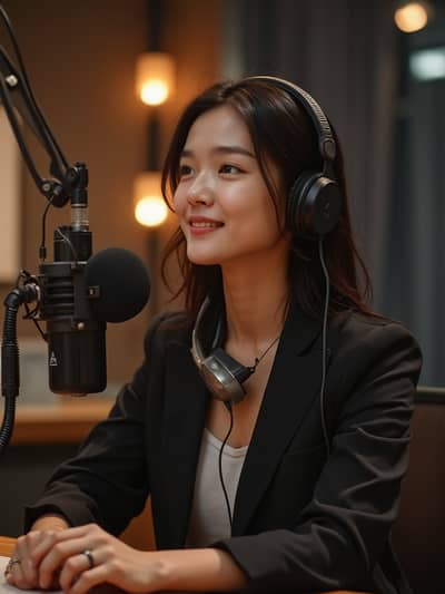 Professional podcast host AI photo 42 - High quality artificial intelligence photography