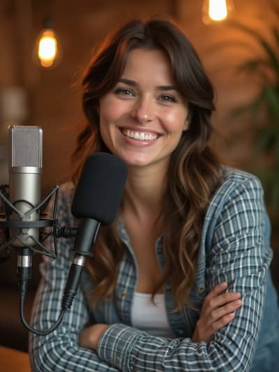 PhotoForge AI podcast host photo sample 45 - Studio quality AI generated photography