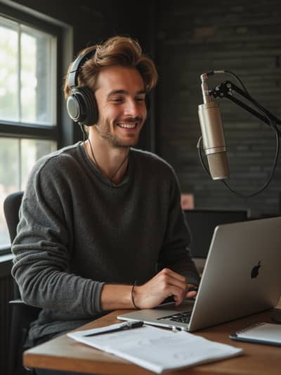 Professional podcast host AI photo 47 - High quality artificial intelligence photography