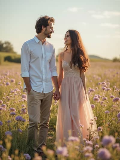 Pre Wedding Engagement style photo 28 created with AI technology - PhotoForge professional photography
