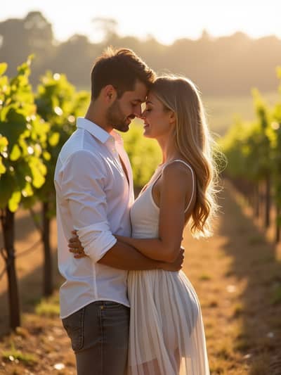 AI photography example 34 - pre wedding engagement photos generated by artificial intelligence