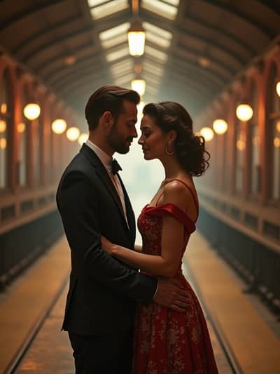 AI photography example 39 - pre wedding engagement photos generated by artificial intelligence