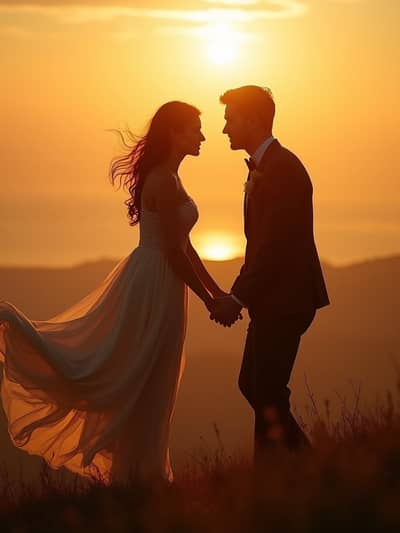 AI photography example 44 - pre wedding engagement photos generated by artificial intelligence