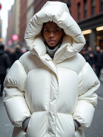 Professional puffer jacket AI photo 2 - High quality artificial intelligence photography