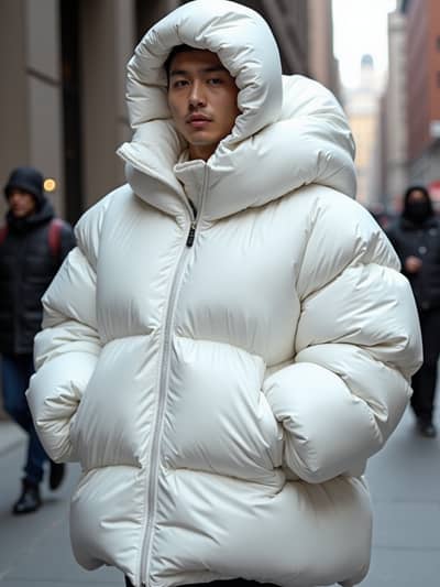 Puffer Jacket style photo 8 created with AI technology - PhotoForge professional photography
