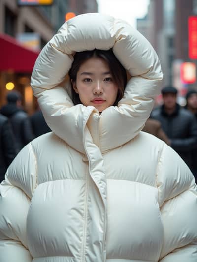 Professional puffer jacket AI photo 12 - High quality artificial intelligence photography
