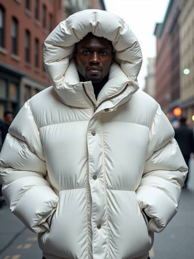 Puffer Jacket style photo 13 created with AI technology - PhotoForge professional photography