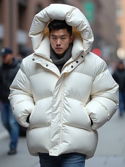 AI generated puffer jacket photo example 16 - Professional puffer jacket photography by PhotoForge