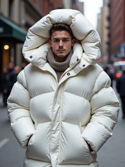 Professional puffer jacket AI photo 22 - High quality artificial intelligence photography