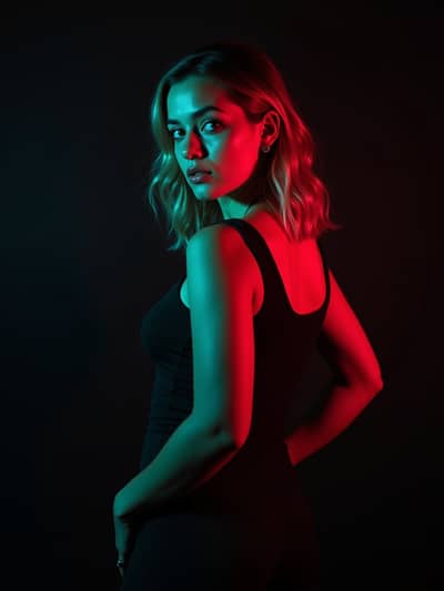 PhotoForge AI rgb portrait photo sample 5 - Studio quality AI generated photography
