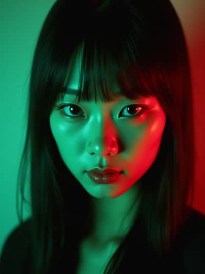 PhotoForge AI rgb portrait photo sample 15 - Studio quality AI generated photography