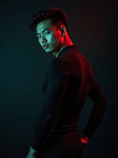 AI generated rgb portrait photo example 21 - Professional rgb portrait photography by PhotoForge