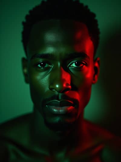 AI photography example 24 - rgb portrait photos generated by artificial intelligence