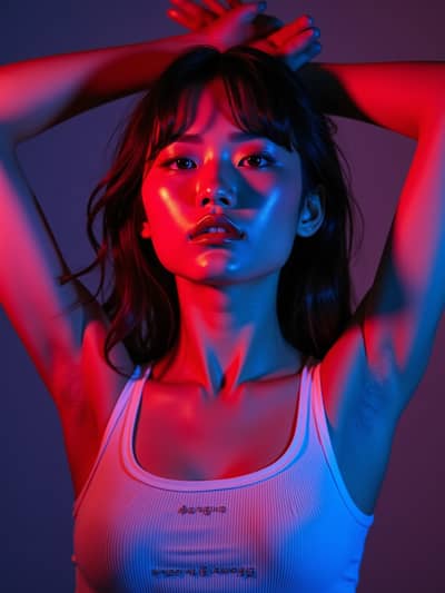 AI photography example 29 - rgb portrait photos generated by artificial intelligence