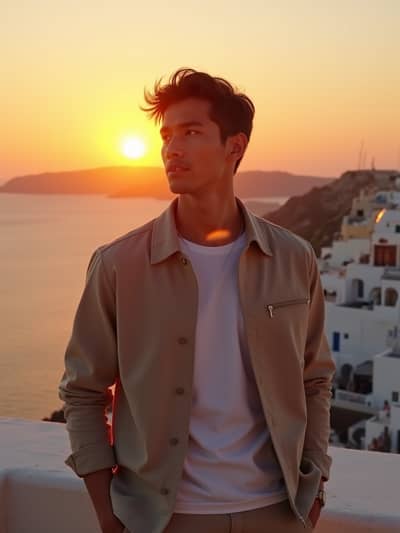 AI generated santorini summer photo example 1 - Professional santorini summer photography by PhotoForge