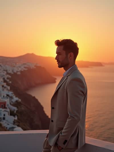 PhotoForge AI santorini summer photo sample 10 - Studio quality AI generated photography