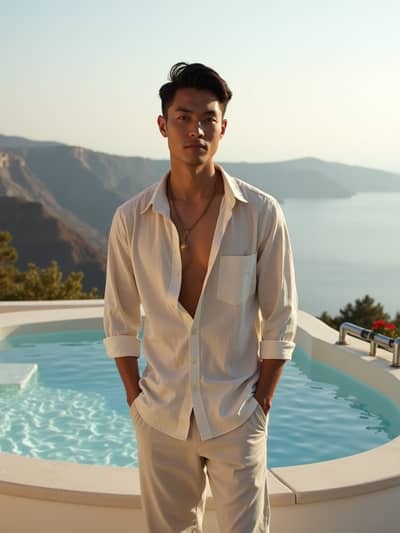AI generated santorini summer photo example 16 - Professional santorini summer photography by PhotoForge