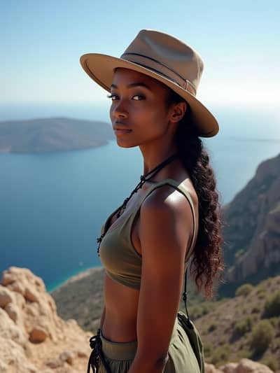 AI photography example 19 - santorini summer photos generated by artificial intelligence