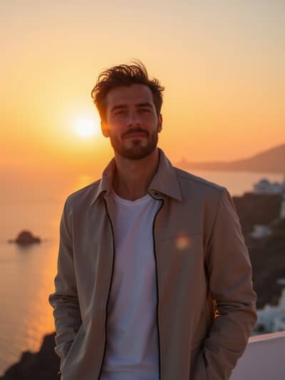 Professional santorini summer AI photo 27 - High quality artificial intelligence photography