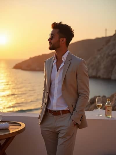 AI photography example 29 - santorini summer photos generated by artificial intelligence