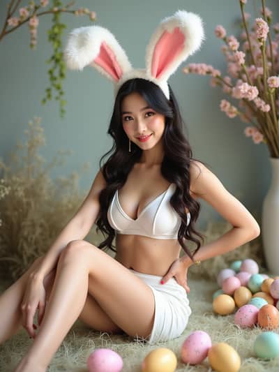 Sexy Easter style photo 23 created with AI technology - PhotoForge professional photography