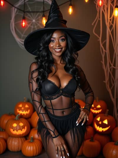 Sexy Halloween style photo 13 created with AI technology - PhotoForge professional photography