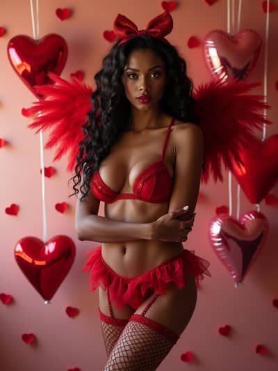Sexy Valentine style photo 23 created with AI technology - PhotoForge professional photography