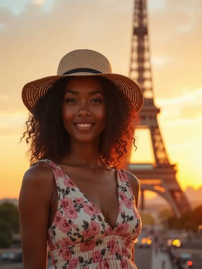 Summer In Paris style photo 23 created with AI technology - PhotoForge professional photography
